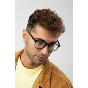 Yuvarlak Model Erkek B-Block Mavi Işık Korumalı Gözlük