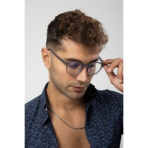 Yuvarlak Model Erkek B-Block Mavi Işık Korumalı Gözlük