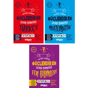 Ankara Yayıncılık 7.Sınıf  Türkçe Matematik Fen Bilimleri Güçlendiren Soru Bankası Seti