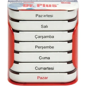 Dr. Plus Ilaç Hap Taşıma ve Zamanlama Kutusu Haftalık 7X24 RENK:KIRMIZI