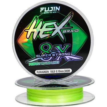 Fujin Hex Braid 8x 300MT Fluo Green Pe Ip Misina Fiyatı