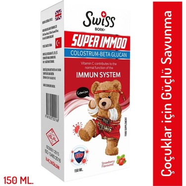 Swiss Bork Super Immoo Colostrum + Beta Glucan Şurup 150 ml Fiyatı
