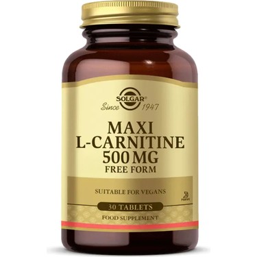 l carnitine solgar ekşi Solgar Vitamin Maxi L-Carnitine 500 Mg 30 Tablet Fiyatı