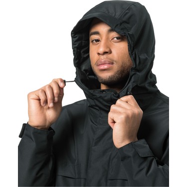 極美品★62,700円 BRIEFING RUSSEL PARKA 黒 メンズM Jack Wolfskin Siyah Erkek Mont 1115471-6000 Wınterlager Fiyatı