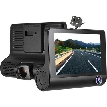 Wevolt MB-400 3 Kameralı 4 Inç 1080P Yol Kayıt Kamerası Geri Vites Araç Içi Kamera Gece Görüşlü.