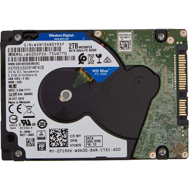 Wd Blue 2tb 2.5 5400RPM Sata WD20SPZX Oem Kutusuz Hard Fiyatı