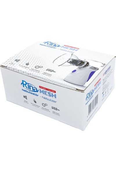 Rina Ultrasonic Taşınabilir Mesh Hava Makinesi Sessiz Nebülizatör