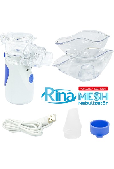 Rina Ultrasonic Taşınabilir Mesh Hava Makinesi Sessiz Nebülizatör