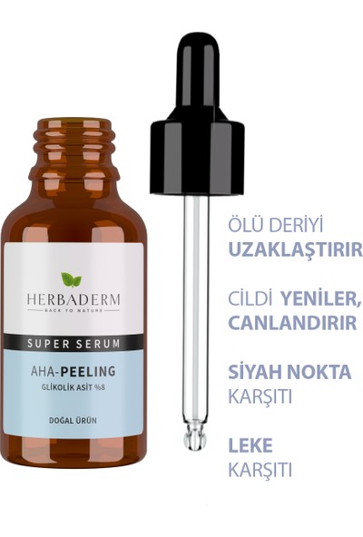 Herbaderm Superserum Aha Peeling (Glikolik Asit %8) 30 ml