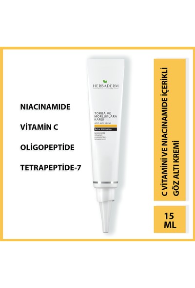 Herbaderm Torba Ve Morluklara Karşı Göz Altı Kremi 15 Ml