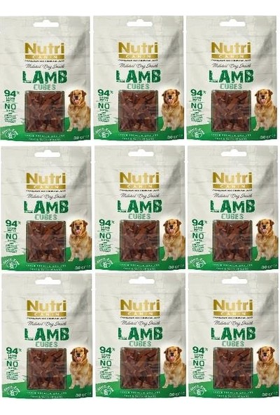 Nutri Canin Lamb Cubes Tahılsız Kuzu Küpleri Köpek Ödülü 80GR 9 Adet