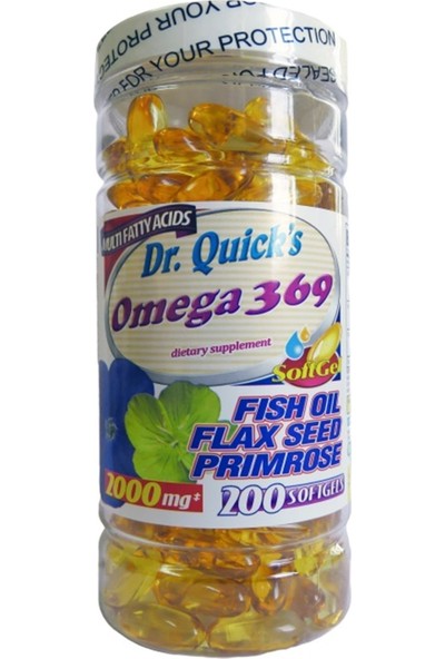 Dr. Quicks Dr Quicks Omega 3.6.9 Flax Seed Oil Primrose Oil 200 Softgel