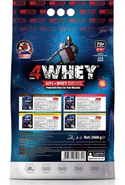 Protouch Nutrition Protouch 4whey 2660 Gr 76 Servis Sachet Mix