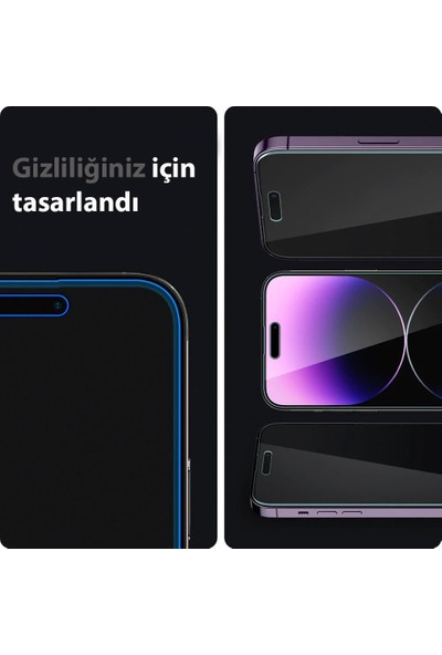 Spigen Apple iPhone 14 Pro Max Hayalet Cam Ekran Koruyucu Glas.tR Privacy ( Sensor Protection )  - AGL05211