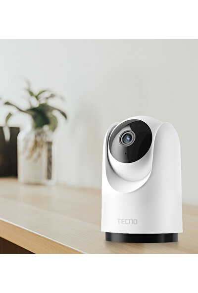 Tecno 360° Ev İşyeri Güvenliği 2K1296p 3 Megapiksel 360 Ptz Beyaz Akıllı Ip Kamera TH300-WHITE