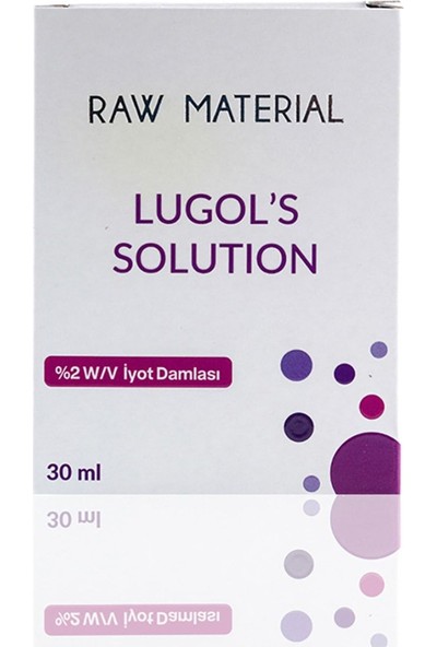 Raw Material Lugol 2 Solution Iyot Damla 30 Ml 2'Lik Iyot