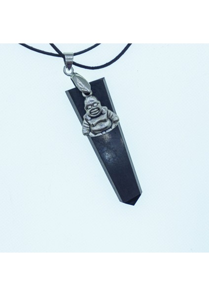 Buddha Sembollü Şungit Kolye