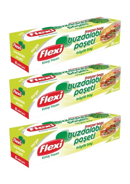 Buzdolabı Poşeti Büyük Boy 3 x 15'li