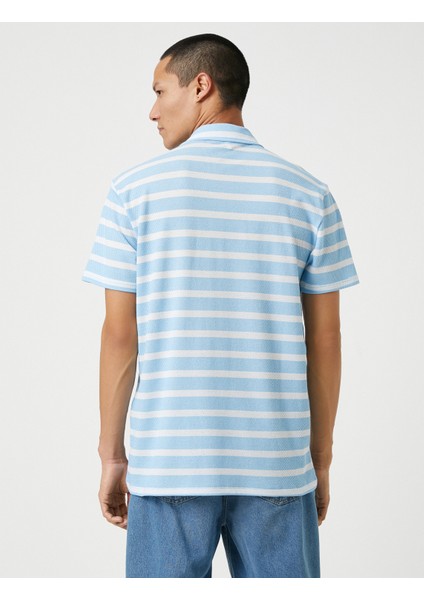 Basic Tişört Polo Yaka Düğmeli Cep Detaylı