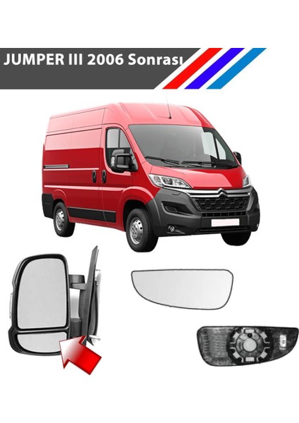 Citroen Jumper 3 Kasa Sol Dış Ayna Alt Küçük Camı Sürücü Tarafı fiyatları