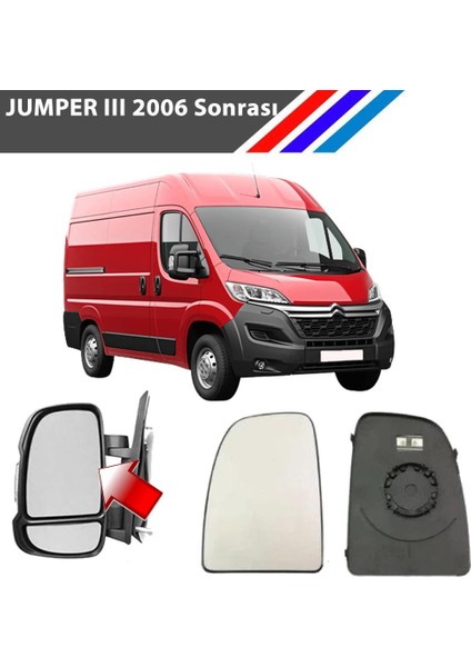 Citroen Jumper 3 Sağ Dış Ayna Üst Camı Yolcu Tarafı Isıtmalı