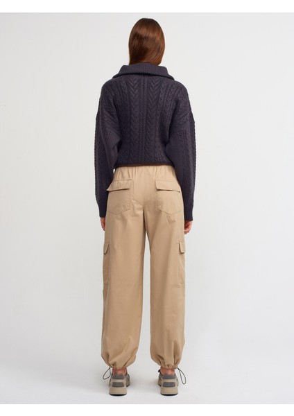 70416 Yumuşak Dokulu Jogger Pantolon-Bej fiyatları