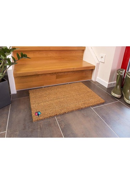 Coco Koko Kapı Önü Paspas Pvc Kaydırmaz Tabanlı Düz Sade Paspas 40X60CM