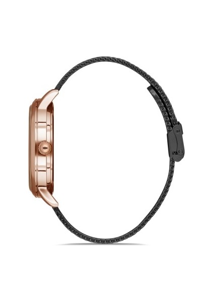 F11050C Siyah Rose Hasır Kordon 44 mm Erkek Kol Saati