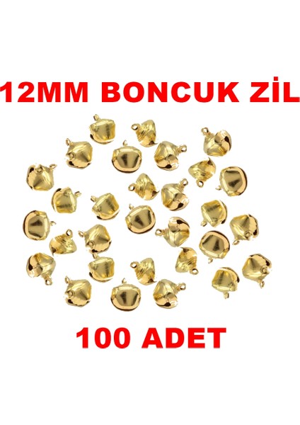 Boncuk Zil 12 mm Renk Altın 1.2 cm Küçük Zil Hobi 1.2 cm Sarı Çan