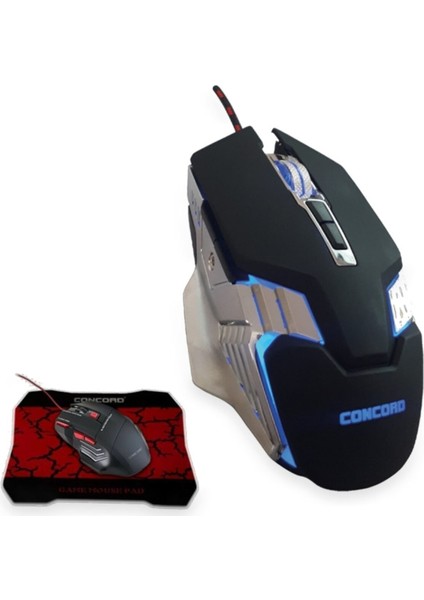 Realforce C-25 7 Tuşlu Rgb Gaming Mouse 7200 Dpı Mouse Pad Hediyeli P1784S4340