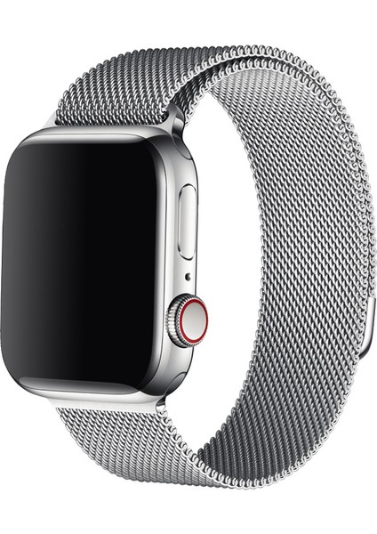 Apple Watch Metal Hasır Kordon 1 2 3 4 5 6 7 Se 42-44-45 mm -Tam Uyumlu Kordon