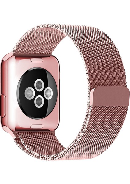 Apple Watch Metal Hasır Kordon 1 2 3 4 5 6 7 Se 42-44-45 mm -Tam Uyumlu Kordon