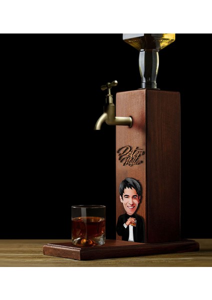 Gift Kişiye Özel Kabartmalı Isim ve Karikatür Figürlü Musluklu Ahşap Içki Standı-2 fırsatları