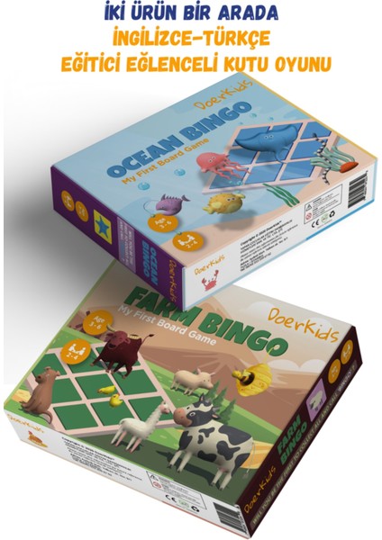 Tombala Ikili Set - Temalı Çocuk Tombalası 2-6 Yaş