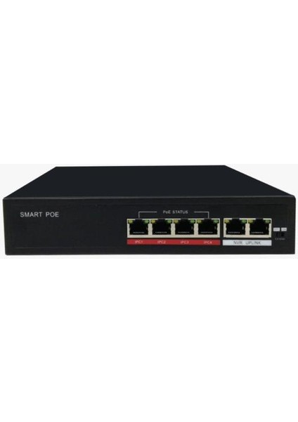 Uranıum POE-4002-48W 4 Port 10/100 + 2 Port 10/100 RJ45 Uplınk Poe Swıtch