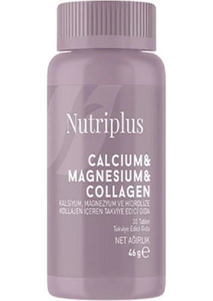 Nutrıplus Calcıum & Magnesıum & Collagen 30 Tablet