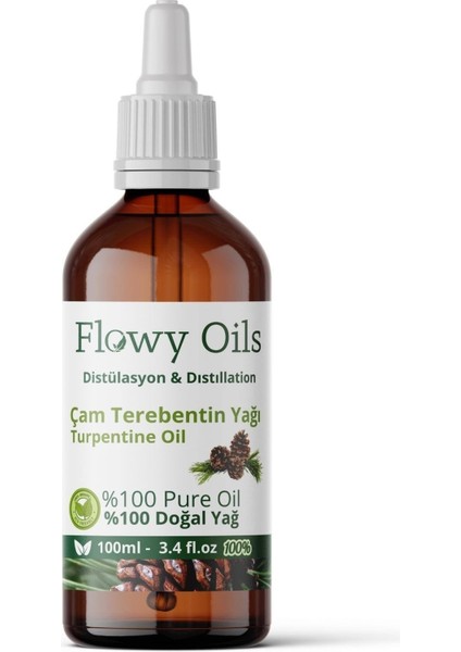 Çam Terebentin Yağı %100 Doğal Bitkisel Uçucu Yağ Turpentine Oil 100ML