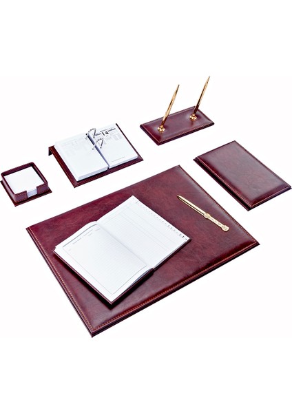 Sümen Takımı 7 Parça Bordo Napa Sade Suni Deri 6761