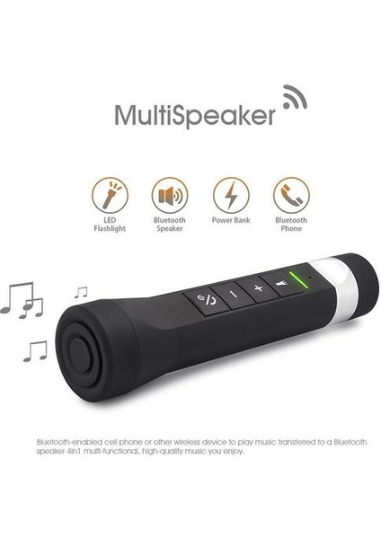 Taşınabilir Bluetooth Hoparlör Stereo Subwoofer Bisiklet - Siyah (Yurt Dışından)