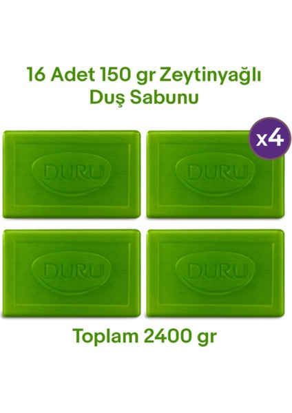 Natural Olive Zeytinyağlı 16 Adet Banyo Sabunu 4x600gr