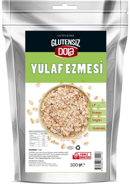 Glutensiz Yulaf Ezmesi 300 gr