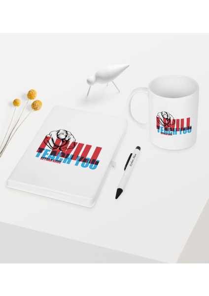 Kişiye Özel Ingilizce Öğretmeni Temalı Beyaz Defter Kalem Kupa Seti - 2
