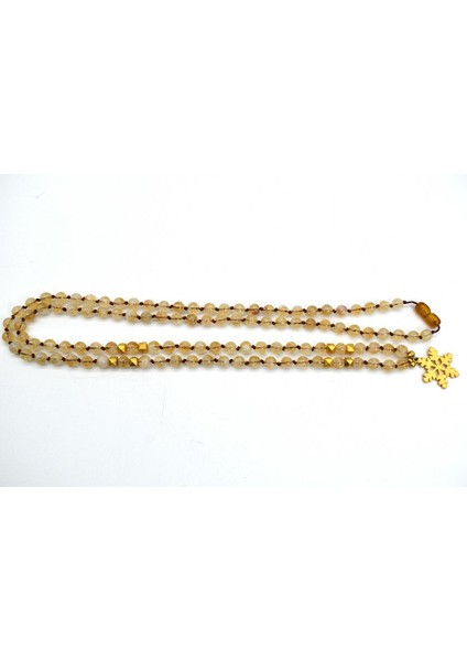 Sertifikalı Doğal Taş Dönüşümlü Sitrin Mala Özel Tasarım fiyatları