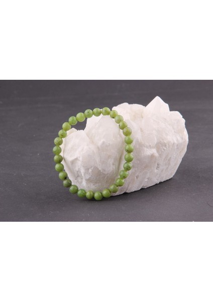 Sertifikalı Yeşim Doğal Taş Bileklik 6 mm fırsatları
