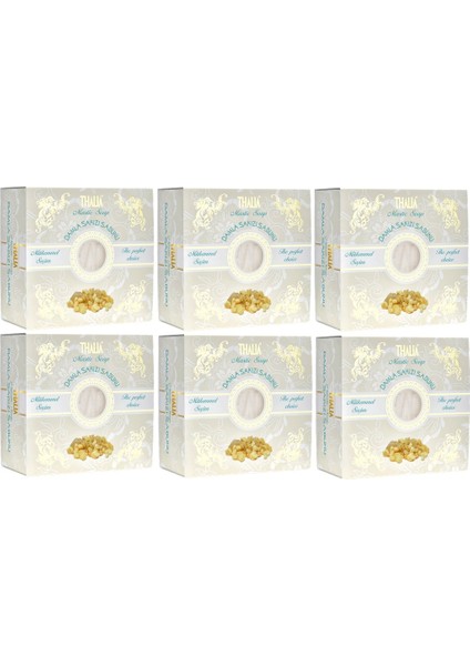 Damla Sakızı Özlü Doğal Katı Sabun - 150 gr x 6 Kutu