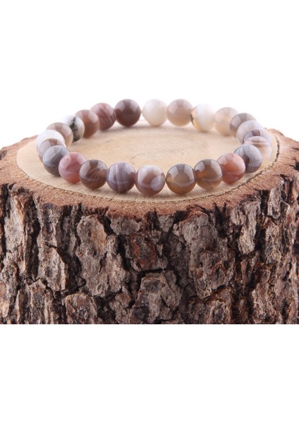 Bostwana Akik Doğal Taş Bileklik - 8 mm 19 fırsatları