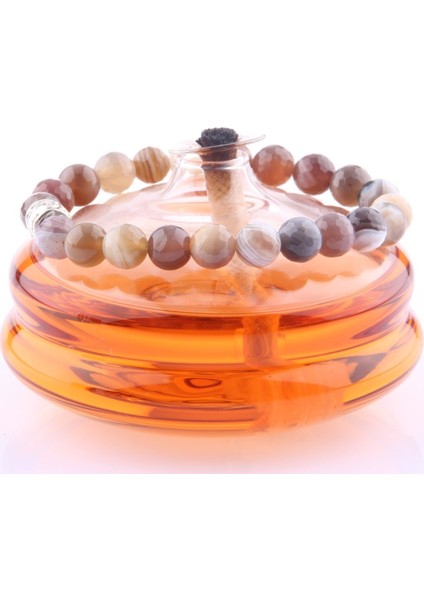 Bostwana Akik Doğal Taş Bileklik - 8 mm 19 indirimleri