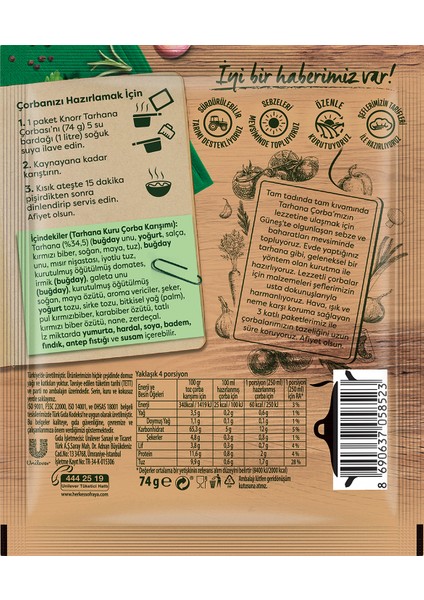 Hazır Çorba Tarhana Çorbası 74 g