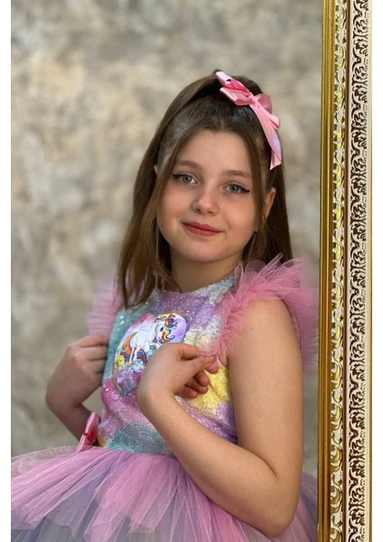 Katkat Pullu Tüllü Unicorn Elbise ABY720 fırsatları