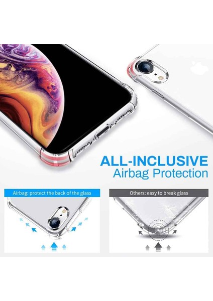 Apple IPhone Xr Shock Absorbing Darbe Emicili Şeffaf Silikon Kılıf